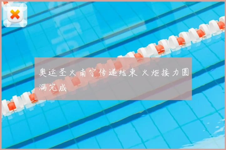 奥运圣火南宁传递结束 火炬接力圆满完成
