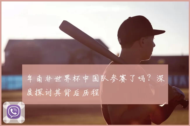 年南非世界杯中国队参赛了吗?深度探讨其背后历程